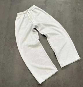 Pantalon de survêtement vintage personnalisé en coton, coupe ample et large, avec cordon élastique, doublure polaire, idéal pour l'extérieur - Product Image 1