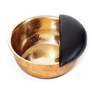Bol à manucure en laiton martelé, forme ronde, taille personnalisée, pour usage en institut de beauté - Product Image 2