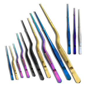 Pinzas de Acero Inoxidable Coloridas RSI al por Mayor, de 6 y 8 Pulgadas, para Emplatado Culinario Profesional, Aptas para Lavavajillas - Product Image 2