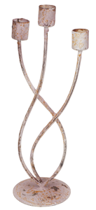 Porte-bougie chauffe-plat en fer durable, finition rouille, pour décoration intérieure/extérieure, fournitures de fête et célébrations festives - Product Image 5