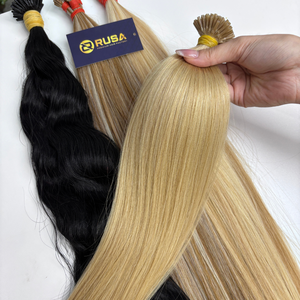 Extensiones de Cabello Virgen Vietnamita RUSA con Puntas I-Tip, a Granel, de Una Sola Pieza, con Puntas Completas, Compatibles con HD, Lisas - Product Image 1