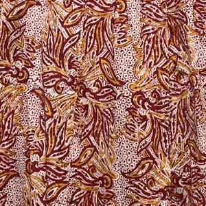 เดรสผ้าฝ้ายออร์แกนิคสีส้มสำหรับผู้หญิง ดีไซน์หรูหรา คอวี แขนยาวทรงบาน เอวเข้ารูป สไตล์ชาติพันธุ์ - Product Image 4