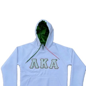 Sudadera con Capucha de Chenilla AKA, Tejida en Algodón, con Logotipo Universitario, Antiencogimiento, para Fraternidades, Tallas Grandes - Product Image 2