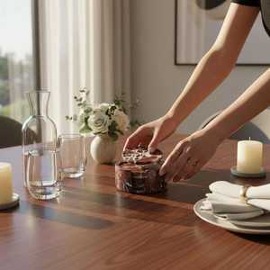 Six-Piece <b>Marble</b> <b>Coasters</b> Carved Stone Drink Set Waterproof Elegant Home & Coffee Table Accessories for Villa Indoor Use - Product Image 3