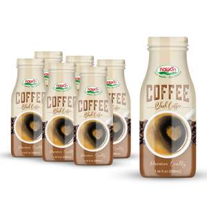 Boissons au café noir NAWON 280ml en bouteille de verre, café Arabica, boissons non alcoolisées, boissons froides, Vietnam, échantillon gratuit, ISO, OEM, ODM - Product Image 1