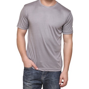 T-shirts vierges à col rond et manches courtes 100 % coton, personnalisés avec broderie de lettres, sans étiquette, vente en gros - Product Image 4