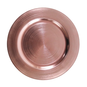 Modern design Rose gold charger plate metal charger plate <b>brushed</b> finish <b>round</b> charger plate offer customization options - Product Image 1