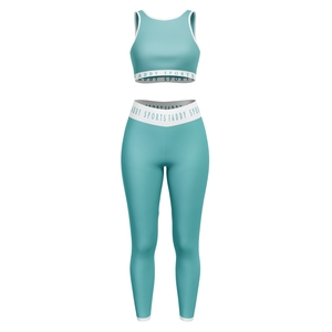 Wholesale High Waist Yoga Set Women 2 Piece Gym Outfits Seamless Leggings Sports Bra Fitness Activewear Workout Clothing Set - Product Image 2