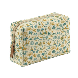 Sac à maquillage en toile pour femmes, organiseur de cosmétiques portable, trousse de toilette de voyage, pochette de rangement multi-compartiments, étui à fermeture éclair - Product Image 6
