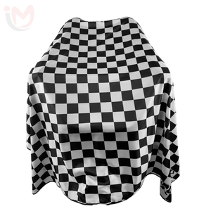 Prix d'usine – Cape de coiffure personnalisée en polyester pongé imperméable et antistatique pour hommes, taille ajustable, logo personnalisé - Product Image 1