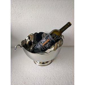 Cubo de hielo de acero inoxidable con asas y base de pedestal, enfriador decorativo de bebidas para barra o encimera, tazón de hielo para champán - Product Image 5
