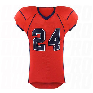 เสื้ออเมริกันฟุตบอลแบบกำหนดเอง OEM แขนสั้น ผ้าระบายอากาศได้ดี หมายเลขทีมและชื่อส่วนตัว ขนาดใหญ่พิเศษ ทนทาน - Product Image 5