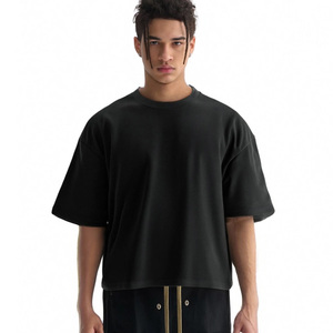เสื้อยืดผู้ชายพิมพ์ลายตามสั่ง ผ้าฝ้ายออร์แกนิค 100% คุณภาพสูง 300 กรัม ทรงครอป บ็อกซี่ โอเวอร์ไซส์ ไหล่ตก แขนสั้น - Product Image 3