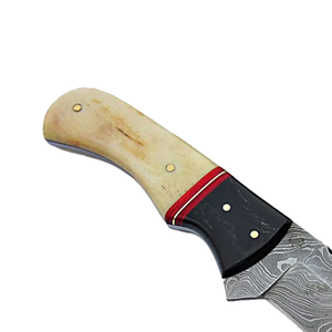 Couteau à dépecer à lame fixe en acier Damas, fait main, pour la chasse et le camping en extérieur, fabricant et fournisseur sur mesure - Product Image 6