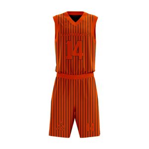 Maillots de basketball personnalisés imprimés en gros pour hommes, uniformes de basketball par sublimation grandes tailles avec logo vierge, style ensemble - Product Image 3