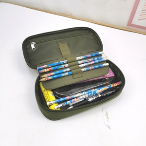 Étui à crayons à grande capacité en polyester Oxford 300D avec fermeture éclair, impression UV/numérique, logo multicolore, pour étudiants, marque DC - Product Image 4