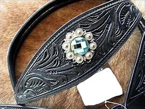 Ensemble de bridon en cuir brut de qualité supérieure, neuf, fait main, pour cheval - Product Image 2