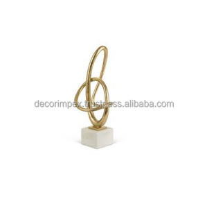 Eco-Friendly Modern Aluminum Metal Abstract Decorative Sculpture Home Decor <b>Statue</b> Accent Figurine <b>Gold</b> - Product Image 5