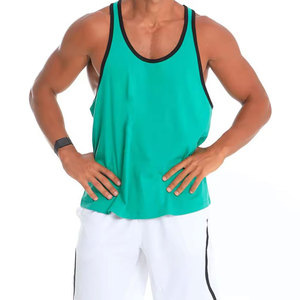 Débardeur sans manches vert pour homme Econex Sports, col rond, tricoté, 100% polyester, couleur unie, séchage rapide, respirant, décontracté, sportif - Product Image 4