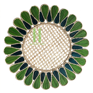 Set de table en corde de papier de qualité supérieure pour une décoration élégante de table florale, idéal pour les mariages, les événements et la décoration intérieure. Fabriqué au Vietnam. - Product Image 1