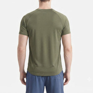 Wholesale Dry Fit Men's T Shirt Breathable Quick Dry <b>Polyester</b> Spandex Round Neck Athletic Exercise Training Fitness Wear <b>Tshirt</b> - Product Image 2