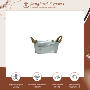 Best Quality Luxury Design <b>Galvanized</b> Tin <b>Tubs</b> Vintage Metal <b>Galvanized</b> Flower Pots and Wine Bottle <b>Tub</b> for Garden Decoration - Product Image 6