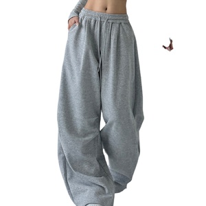 <b>Women's</b> Solid Color Baggy Sweat Pants <b>Joggers</b> <b>Straight</b> <b>Leg</b> Trousers Pants Hot Selling Oversized Sweatpants For <b>Women</b> 2026 - Product Image 2