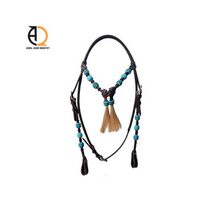 Harnais de style anglais de haute qualité pour chevaux, coloré, en nylon et cuir, selle anglaise - Product Image 4