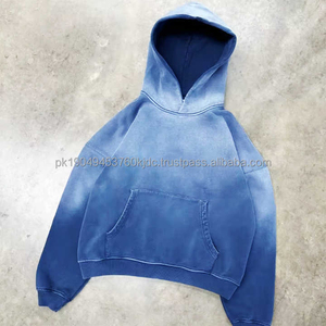 เสื้อฮู้ดดี้ผู้ชายทรงโอเวอร์ไซส์ ผ้าฝ้าย 100% หนานุ่ม ซักย้อมสีแบบวินเทจ ผ้าเฟรนช์เทอร์รี่ ลุคซีดจางแบบซันเฟด - Product Image 5