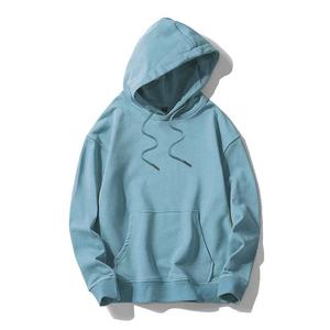 <b>Men</b> Winter Warm Hoodies 100 Cotton Plain Solid Color Melange <b>Grey</b> Pullover <b>Sweatshirt</b> Blank Kangaroo Pocket - Product Image 2