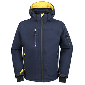 Chaqueta Softshell para Hombre, Impermeable, Cortavientos, Transpirable, Forrada de Forro Polar, para Senderismo al Aire Libre, Deportes de Otoño, Ropa de Trabajo, con Capucha, Delgada - Product Image 3