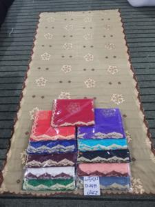 Pañuelo de encaje de algodón voile africano premium de la marca Super Brode Fatima, bordado con pedrería, transpirable, suave, ligero, floral, para verano. - Product Image 2