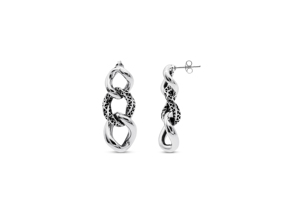 ต่างหูแบบติดหูสามชั้นลายเรียบและลายฉลุ - Product Image 1