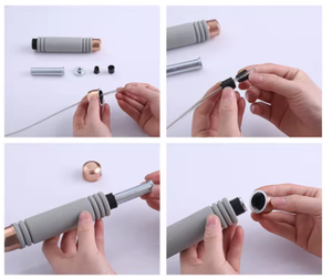 Corde à sauter rapide avec poignées grises en fil d'acier, longueur réglable de 2,5 m, pour l'exercice à domicile, équipement de fitness unisexe - Product Image 5