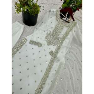 Designer Women's Fancy Top-Dupatta <b>Sharara</b> Suit Set for Party Wear - Product Image 6