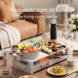 ग्रिल और सूप पॉट के लिए इनडोर 2200W 220V ग्रिल और पॉट 2 में एक कोरियाई bbq ग्रिल बिजली इनडोर - Product Image 4