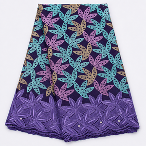 Tissu de mode africain brodé en dentelle suisse pour robes et vêtements féminins Guatemala - Product Image 6