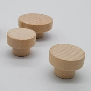 Poignées de tiroir et de placard modernes en bois de noyer et hêtre, écologiques, en forme de champignon, pour meubles de cuisine et de chambre d'enfant - Product Image 5