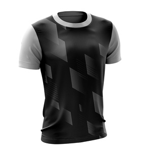 เสื้อยืดทรงบ็อกซี่โอเวอร์ไซส์ผ้าฟลีซสำหรับผู้ชาย คุณภาพสูง ผลิตจากโพลีเอสเตอร์ผสมคอตตอน แห้งเร็ว ระบายอากาศดี แขนสั้น แบบเรียบ - Product Image 4
