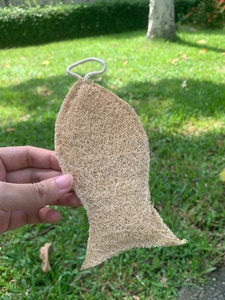 Natural Dried Loofah Bath Sponge Shape All Natural Body Scrubber for Adults Plain Style Eco Friendly Biodegradable - Product Image 5