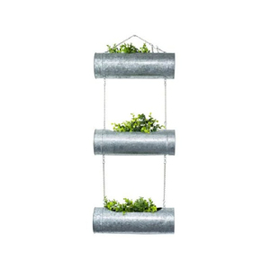 Support de suspension à 2 niveaux en fer galvanisé avec chaîne et crochet pour paniers suspendus en métal sur chaîne pour décoration de jardin intérieur et extérieur - Product Image 3