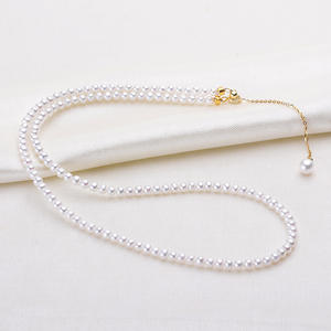 Collar de Perlas de Agua Dulce Naturales al por Mayor, 3-3.5mm, Cadena de Clavícula S925, Directo del Lago de la Montaña de Zhuji - Product Image 1
