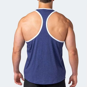 Camiseta sin mangas personalizada para hombre, transpirable, ligera, cómoda, para gimnasio, entrenamiento, correr, con logo personalizado, MOQ bajo - Product Image 6
