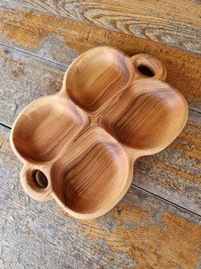 Plateau de service en bois écologique de haute qualité |   Vaisselle en bois massif à finition lisse, compatible lave-vaisselle, pour la cuisine, la salle à manger et l'usage commercial - Product Image 5