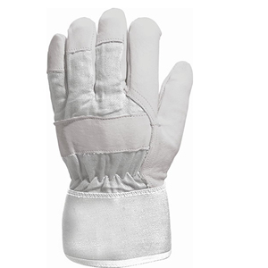 Gants de travail en cuir de vache résistants à la chaleur Vantrex Industries, bleu et blanc, résistants à l'abrasion, usage général, niveau de protection contre les coupures ANSI/ISEA 1 - Product Image 6