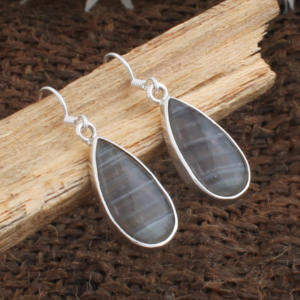 Pendientes de Fluorita Natural en Forma de Pera, Plata de Ley 925, Gema Tallada en Forma de Pera, Joyería Fina de Lujo para Mujer, Precio de Fábrica, Venta al Por Mayor - Product Image 2