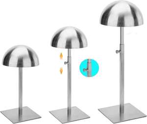 ขาตั้งโชว์หมวกสแตนเลสแบบขัดเงา ที่วางหมวกโลหะทันสมัย - Product Image 3