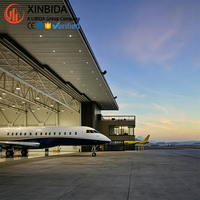 Hangar d'avion préfabriqué en acier structurel haute rigidité, résistant aux tremblements de terre, pour usage privé