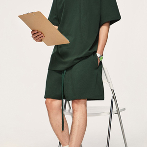 Shorts de survêtement pour hommes en coton épais 425G avec cordon de serrage sur le devant, coupe oversize, style streetwear, décontracté, pour la gym, vente en gros - Product Image 5