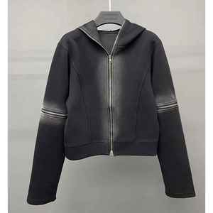 Sudadera con Capucha de Felpa Gruesa 100% Algodón de Alta Calidad, Estilo Vintage con Lavado Ácido y Batik, para Hombre, Diseño Sólido, Estilo Invernal, Talla Grande - Product Image 1